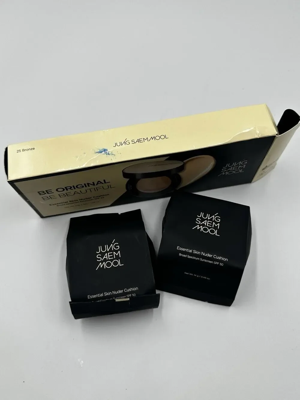 Jung Saem Mool Essential Skin Nuder Cushion Set of 2 Refills 25 Bronze